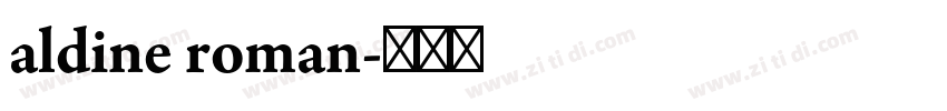 aldine roman字体转换 aldine roman字体转换